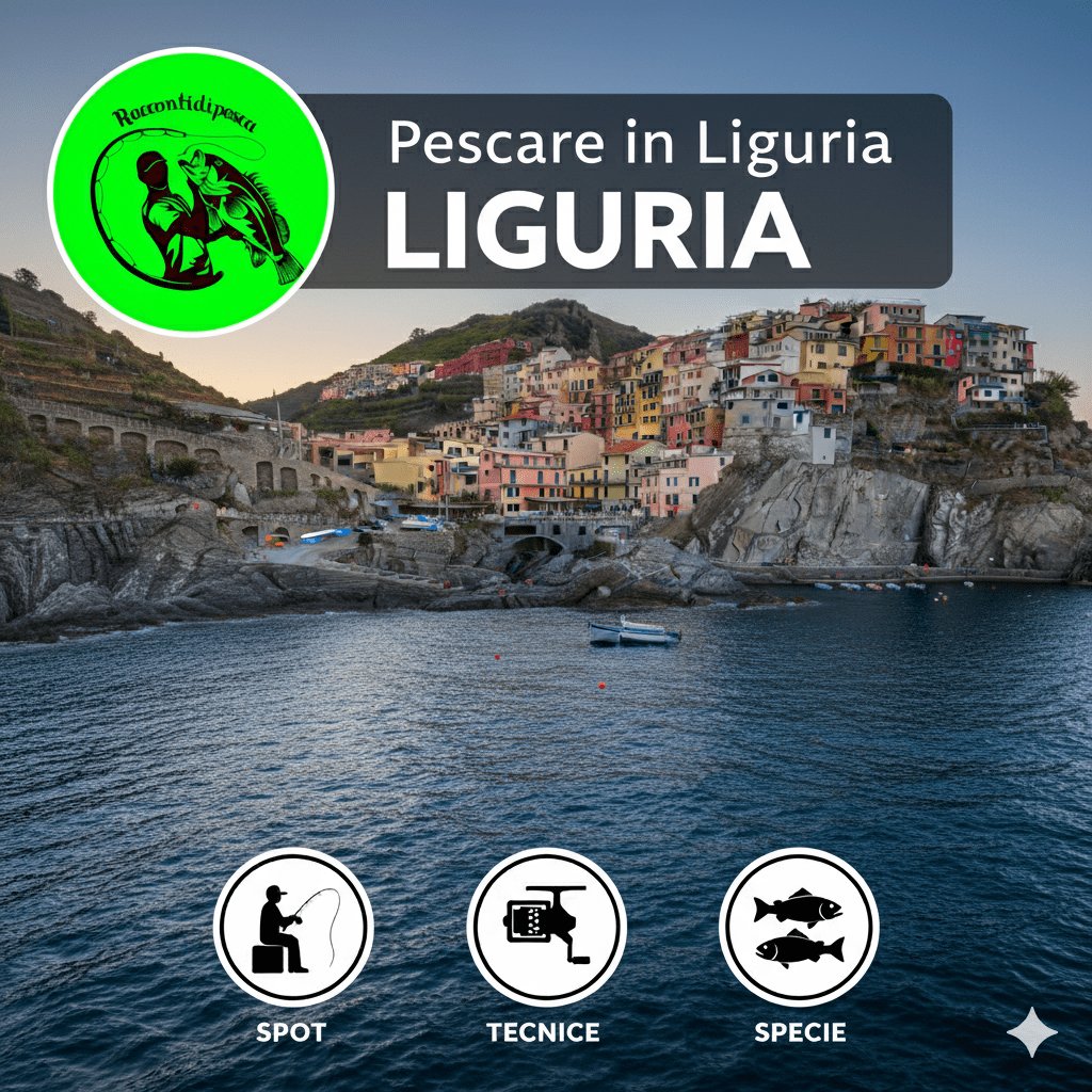 Copertina articolo Pescare in Liguria, guida, scogliere, Cinque Terre, porto, pesca