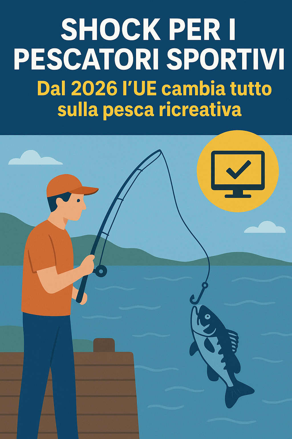 Immagine illustrativa sulle nuove regole della pesca ricreativa che entreranno in vigore 2026