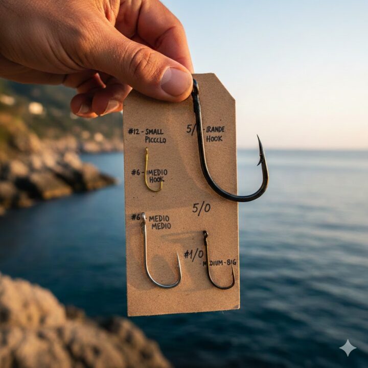 tabella comparativa misure ami da pesca occhiello paletta 1-0